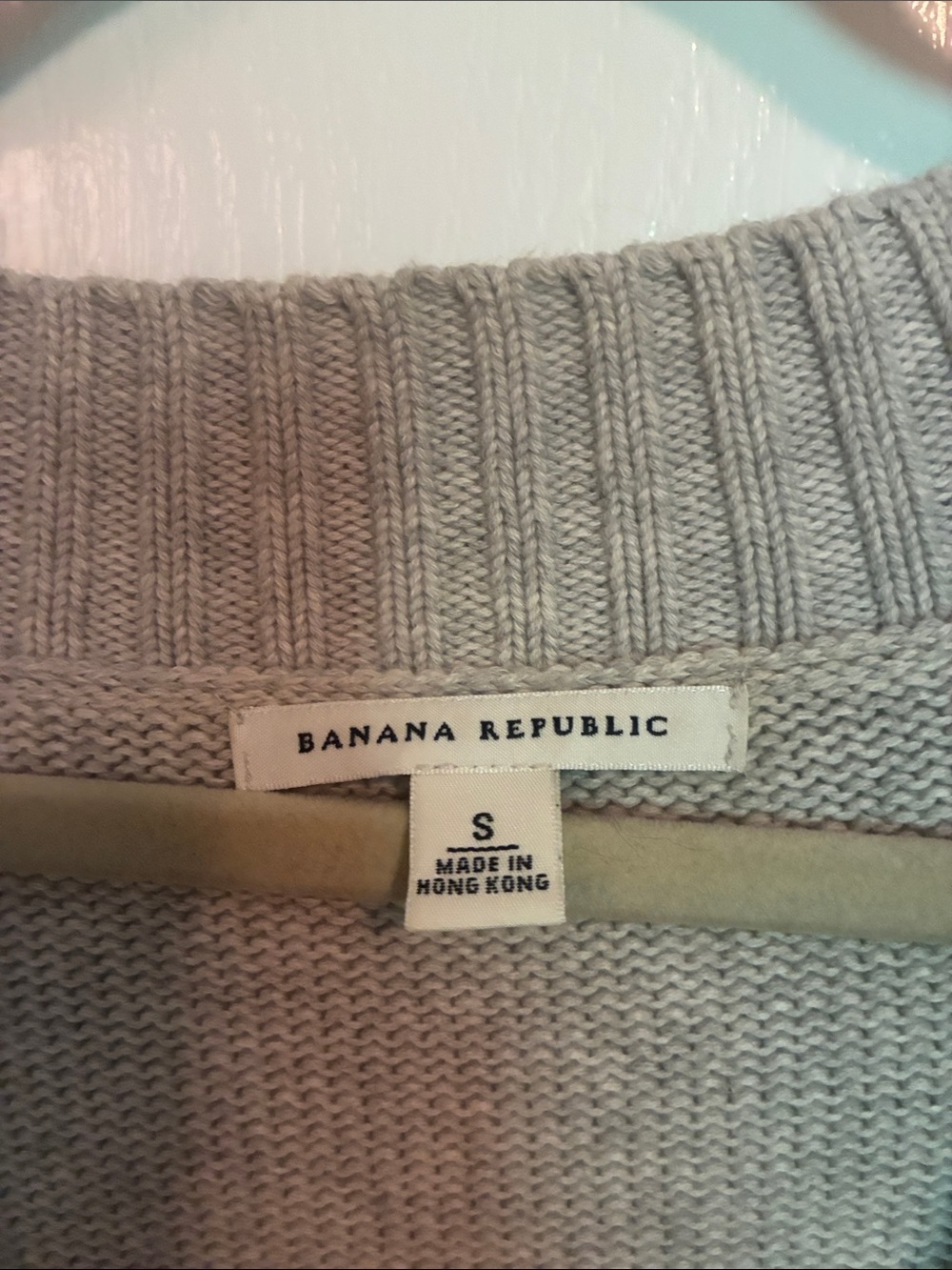 Banana Republic Women's Cable Knit Button Cardigan - Light gray - Picture 2 of 2